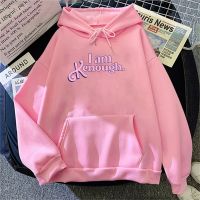 I Am K Enough Print Hoodied Teenagers Girls Y2k Streetwears Funny Women Clothing Fashion Vintage Sweatshirt Harajuku Hoodie Lady