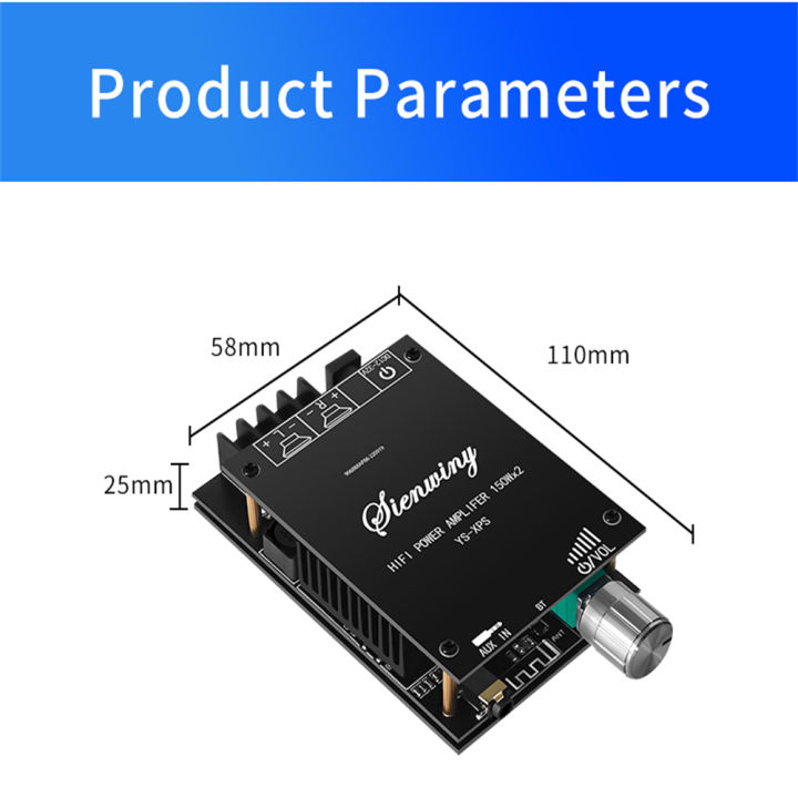 zp-150w-150w-bluetooth-เข้ากันได้กับเสียงเครื่องขยายเสียงโมดูล2-0-dual-channel-สเตอริโอ-tda7498e-ความร้อน-ys-xps