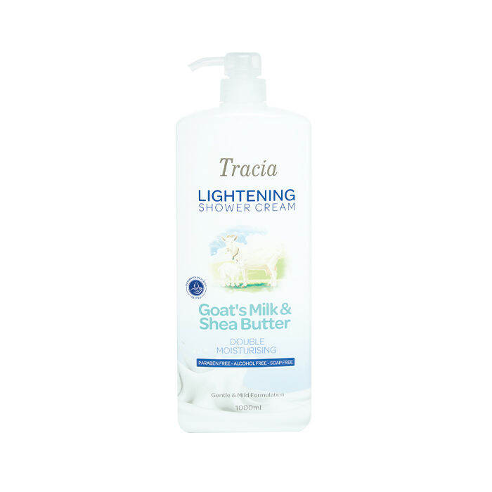 Tracia Lightening Shower Cream Goat's Milk & Shea Butter 1L Lazada