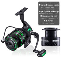 GenuineOriginal Fishing Reel Double coil Spinning Smooth 1000 2000 3000 4000 5000 6000 7000 Jig Coil Fly Wheel Long Shot Feeder