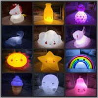 Led Children 39;s Night Light Cartoon Dinosaur Table Lamp Soft Cute for Home Kid Bedroom Decoration Lamp Christmas Gift Baby Toys