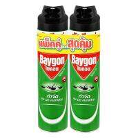 สเปรย์กำจัดแมลง BAYGON สีเขียว 600 มล. แพ็คคู่ [มีเก็บเงินปลายทาง]