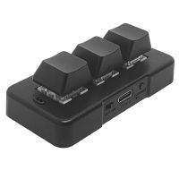 Black Plastic Keyboard MK321 Pro 3 Key Mini Keyboard for Office Game Multimedia Mechanical Keyboard Wired