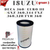 กรองอากาศเครื่อง ลูกนอก Isuzu Deca 360 CV,CX /EURO III /GXZ 360.344 /FXZ 360.320 / FYH 360 อีซูซุ เดก้า