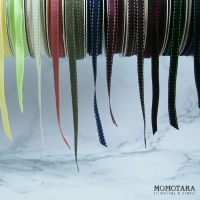 MOMOTARA No.20657 ริบบิ้น Ribbon ลายไข่ปลาSaddle Stitch Ribbon ขนาด0.9 CM ยาว 36 หลา