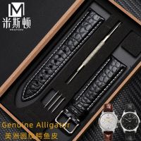 ★New★ Genuine leather watch strap suitable for Longines famous craftsman Tissot Mido watch strap female crocodile skin force Locke wave