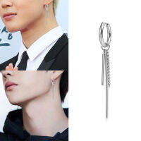 Fashion Men Hoop Ear Studs Long Tassel Korean Circle Earrings Charm Jewelry Gift