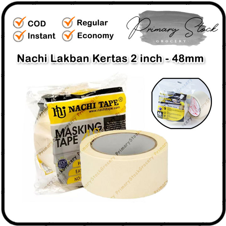 Masking Tape Nachi 48mm 20 Yard Isolasi Lakban Kertas 2 Inch Lazada