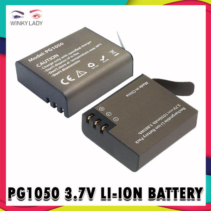 3.7V Liion Battery Rechargeable 1050mAh 3.885Wh / A7 Video Action