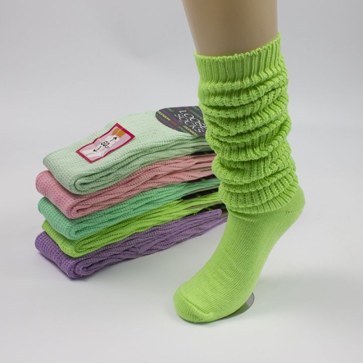 lz-jk-uniforme-solto-meias-rosa-verde-anime-cosplay-feminino-slouch-meias-menina-meia-perna