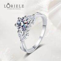 LORIELE เพชรมอยส์ซอไนต์สีขาวได้รับการรับรอง1Ct สำหรับผู้หญิงเครื่องประดับ925เงินสเตอร์ลิง100% เพชร D สีขาว