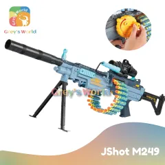 Grey's World] AWM Sniper Raffle, Blaster Nerf Gun, Soft Bullet Nerf Gun,  Electric Nerf Machine Gun, Battery Operated, Semi Auto Nerf Gun & 20 Pcs.  Soft Bullet Darts