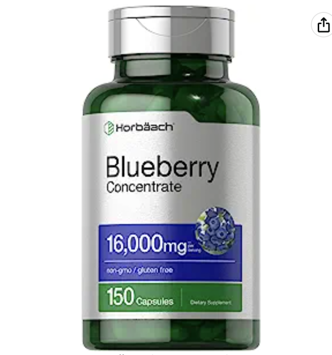 Horbaach Blueberry Extract Supplement , Blueberry Concentrate 150 caps exp 2025 Lazada PH