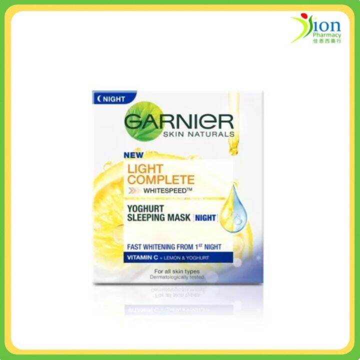 GARNIER LIGHT COMPLETE YOGHURT SLEEPING MASK (NIGHT) 50ML Lazada