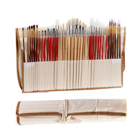 38Pcs Paint Brushes Set With Canvas Bag For Oil Acrylic Watercolor Painting Long Wooden Handle Multifunction Brush Art Supplies