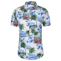 2020 Summer Fashion Mens Shirt Slim Fit Short Sleeve Floral Shirt Mens Clothing Trend Mens Casual Flower Shirts Size M-7XL