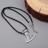 Kinitial Vintage Thors Hammer Mjolnir Pendant Necklace Viking Scandinavian Norse Cross Knot Charm Necklaces Men Gift Jewelry Fashion Chain Necklaces