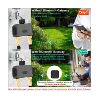 WiFi Bluetooth-Compatible Garden 2-Way Water Timer Smart Solenoid Valve Wireless Phone Remoter Controller EU Plug