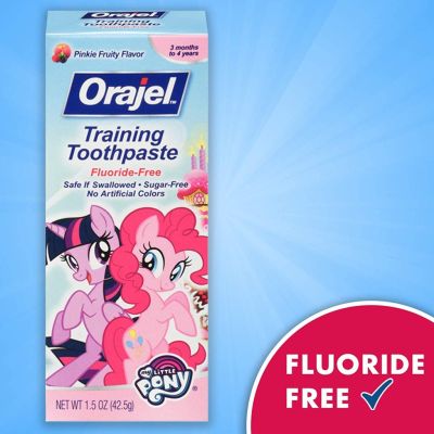 ʕ￫ᴥ￩ʔ ยาสีฟันปราศจากฟลูออไรด์ กลืนได้ สำหรับเด็ก Orajel My Little Pony