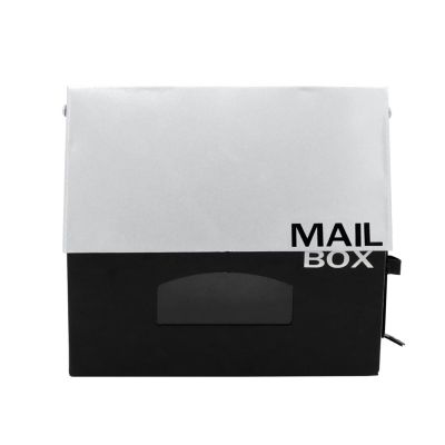 สินค้าใหม่ Mail Box ตู้จดหมาย ตู้รับจดหมาย ตู้จดหมายสวยๆ กล่องใส่ใบเสร็จ ค่าน้ำ ค่าไฟ ผลิตจากเหล็ก สีเทา-ดำ