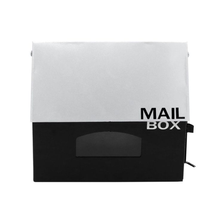 สินค้าใหม่-mail-box-ตู้จดหมาย-ตู้รับจดหมาย-ตู้จดหมายสวยๆ-กล่องใส่ใบเสร็จ-ค่าน้ำ-ค่าไฟ-ผลิตจากเหล็ก-สีเทา-ดำ