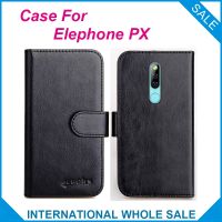 【16- digits】 Elephone PX Case 6 Colors Flip Slots Leather Wallet Case For Elephone PX Cover Slots Phone Bag Credit Card