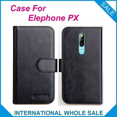 「16- digits」 Elephone PX Case 6 Colors Flip Slots Leather Wallet Case For Elephone PX Cover Slots Phone Bag Credit Card