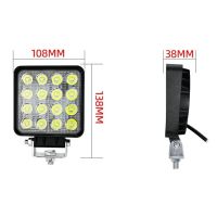 Shuoke 4 €?ไฟทำงานสำหรับรถตู้รถบรรทุกออฟโรด48W สปอตไลท์ไฟ Led ไฟหน้าทรงเหลี่ยมไฟหน้าสำรองก่อสร้างออฟโรด