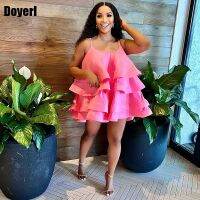 Layered Ruffle Puffy Birthday Dress for Women Classy Elegant Photoshoot Celebrity Party Dresses Luxury Sexy Mini Evening Dress