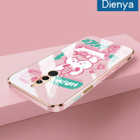 เคส Dienya สำหรับ Xiaomi MI Redmi 8 8a Pro 7 7A Y3ลายการ์ตูนน่ารักดีโชคดีลวดลายใหม่กรอบสี่เหลี่ยมชุบซิลิก้าเจลนิ่มกันกระแทกเคสมือถือรวมเลนส์กล้องถ่ายรูปฝาครอบป้องกัน