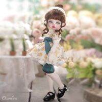 Lilliella ตุ๊กตา BJD 1/6 Fullset น่ารักกระโปรงฟูฟ่องสีแดงสายสีเขียวประดับเอวตุ๊กตาของขวัญของเล่นตุ๊กตา