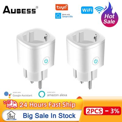 【NEW Popular】 Aubess 16A WiFiPlug AC100 240V Tuyaeu/frsockets Timing Voice Control เข้ากันได้กับ AlexaHome