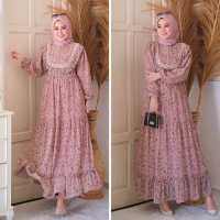 Prillila เซลล์ชุดเดรสซากุระ Gamis ล่าสุด Eid 2023ขนาด M L XL XXL จัมโบ้วัสดุ Ceruty Babydoll เต็ม Furing แอพลิเคชันเสื้อลูกไม้หรูหราดอกไม้เชิญชุดเดรสมุสลิมเรียบง่ายเดรสยาวหรูผู้ใหญ่ผู้หญิงสีชมพูสีเขียวสีเหลืองสีม่วง