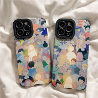 เคส PU นิ่มสำหรับไอโฟน11 12 13 14 Pro Max เคสลายการ์ตูนน่ารักสำหรับเด็กผู้ชายและเด็กผู้หญิง6 7 8 Plus 12 13 Mini XR XS Max ฝาหลัง14 Plus เคสโทรศัพท์ซิลิโคนกันกระแทกสำหรับเด็กผู้ชายและเด็กผู้หญิง