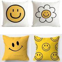 Cute Smiley Yellow Pillowcase Sun Sweet Smile Pillow Covers for Sofa Bed Pillow Case Home Decor Decorative Cushions for Bed