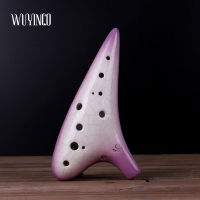 WUYINCO Ocarina 12หลุม Alto C โทน Crackle แบบเซรามิกไล่โทนสีขลุ่ย Fluta เครื่องมือมืออาชีพจีนเต่า