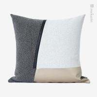 【CW】 model room pillow gold gray slash square living bedroom cushion bed head