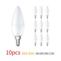 10ชิ้นหลอดไฟ E27หลอดไฟ Led E14 220V หลอดไฟประหยัดพลังงาน3W 6W 9W 12W โคมระย้า Led ไฟสปอตไลท์ Led สำหรับตกแต่งบ้าน