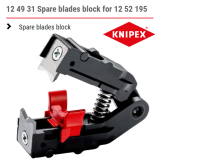 12 49 31 KNIPEX Spare blades block for 12 52 195 | อะไหล่มีดปอกสายไฟสำหรับ Knipex 12 52 195