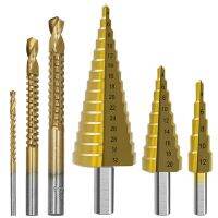 +【‘ 6Pcs Step Drill Bit Saw Drill Bit Set Titanium Milling Cutter 4-12 4-20 4-32Mm 3 6 8Mm For Woodworking Metal Core Hole Opener