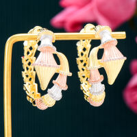 GODKI Unique Luxury Snake Hoop Earrings for women Wedding Party Zircon CZ Dubai Trendy Earrings boucle doreille femme 2022