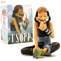 SIYI?Gift?Cheap? 11cm Anime One Piece usopp กลิ่นดอกไม้นั่งท่าการกระทำรูปตุ๊กตาของขวัญ