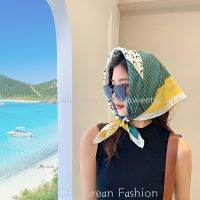 hunshipengshengshangmao 70x70 Multifunctional Scarves Scarf ผ้าพันคอแพรไหม ผ้าพันคอผ้าไหมขนาดเล็กสไตล์เกาหลี