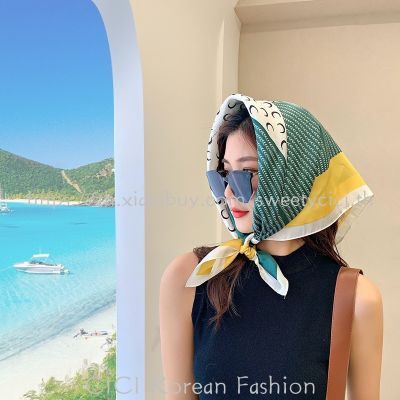 ► CICI 70x70 Multifunctional Satin Scarves Square Scarf ผ้าพันคอแพรไหม ผ้าพันคอผ้าไหมขนาดเล็กสไตล์เกาหลี