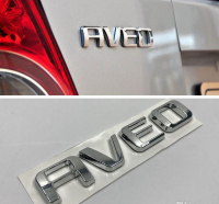 โลโก้ เซฟโลเรต ตัวอักษรอาวีโอ้  ติดด้านหลัง Chevrolet Aveo Car Rear Trunk Lid Badge Logo 3D Chrome ABS Silver Emblem