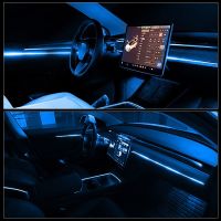 1 in 1 Car Interior Lights Decorative Atmosphere Lights Neon RGB LED Strips USB Fiber Optic Lights Auto Ambient Lights Bulbs  LEDs HIDs