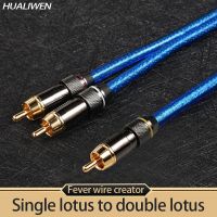 HIFI 1m1.5m2m3m5m8m10m Subwoofer Y Cable RCA 1 Male to 2 Male Audio cable