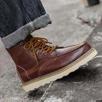 รองเท้าบูทย้อนยุค 8875 ชุดทำงานหนังแท้คลาสสิกกู๊ดเยียร์ลำลอง Western Martin Red Wing British Boots High-Top Men