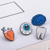 【YF】 Korean version of the drops human body brooches brain eyes tooth brooch accessories wholesale  Pin Badge