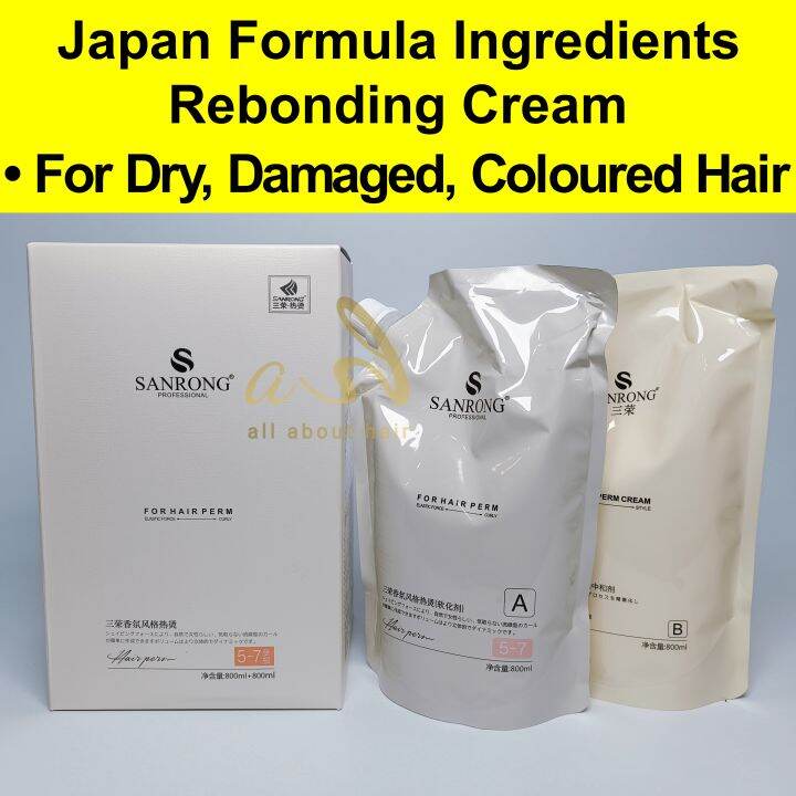 For Dry, Damage & Color Hair Use Straight Smoothing Rebonding Cream Set